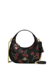 Coach Carmen Mini Crossbody Bag With Cherry Print Black