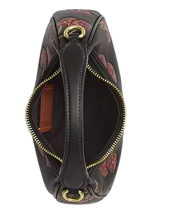 Coach Carmen Mini Crossbody Bag With Cherry Print Black