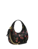 Coach Carmen Mini Crossbody Bag With Cherry Print Black