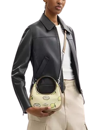 Coach Carmen Mini Crossbody Bag With Lemon Print  Garden Glade 