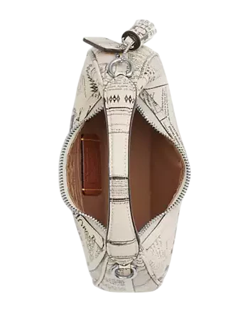 Coach Carmen Mini Crossbody Bag With Newspaper Print Chalk