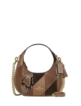Coach Carmen Mini Crossbody Bag With Patchwork Mushroom