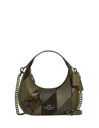 Coach Carmen Mini Crossbody Bag With Patchwork Olive