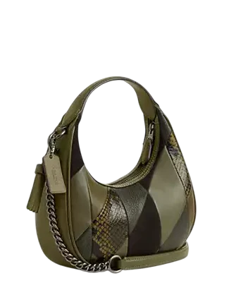 Coach Carmen Mini Crossbody Bag With Patchwork Olive