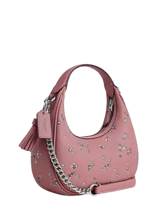 Coach Carmen Mini Crossbody Bag With Star Print Dusty Pink