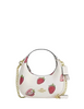 Coach Carmen Mini Crossbody Bag With Strawberry Print Chalk