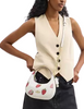 Coach Carmen Mini Crossbody Bag With Strawberry Print Chalk
