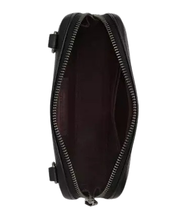 Coach Carrier Phone Crossbody In Signature Canvas Charcoal Black