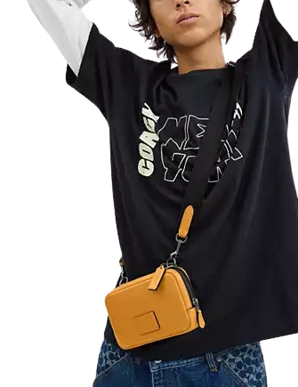 Coach Carrier Phone Crossbody Mustard