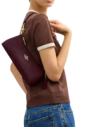 Coach Charlotte Shoulder Bag Dark Wine
