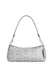 Coach Charlotte Shoulder Bag In Signature Canvas Gray Silver