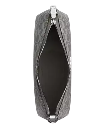 Coach Charlotte Shoulder Bag In Signature Canvas Gray Silver