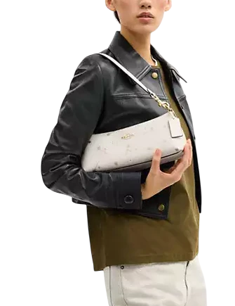 Coach Charlotte Shoulder Bag With Star Print Chalk