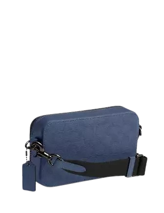 Coach Charter Slim Crossbody Bag In Signature Canvas Jacquard Washed Chambray