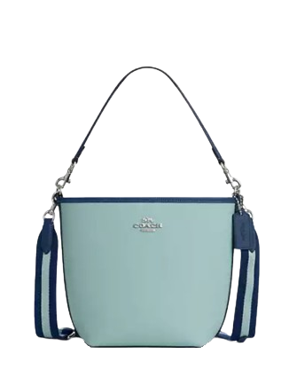 Coach City Bucket Bag In Colorblock Light Blue Deep Blue