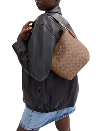 Coach City Bucket Bag In Signature Canvas Tan Brown
