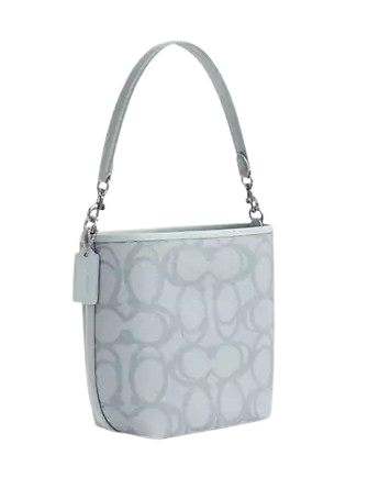 Coach City Bucket Bag In Sketch Signature Canvas Ice Blue