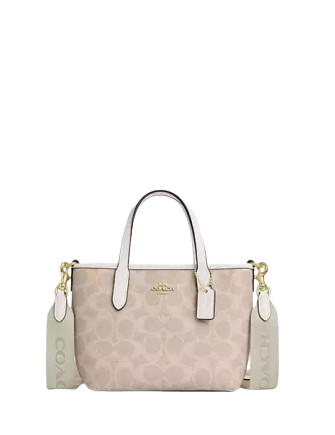 Coach City Mini Tote Bag In Signature Canvas Sand Chalk