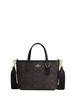 Coach City Mini Tote Bag In Signature Canvas Walnut Black