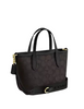 Coach City Mini Tote Bag In Signature Canvas Walnut Black