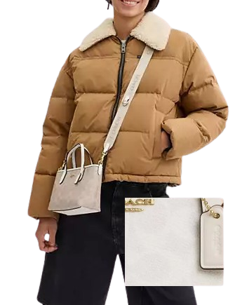 Coach City Mini Tote Bag In Signature Canvas White Chalk