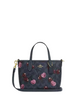 Coach City Mini Tote Bag In Signature Canvas With Cherry Print Navy