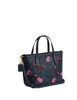 Coach City Mini Tote Bag In Signature Canvas With Cherry Print Navy
