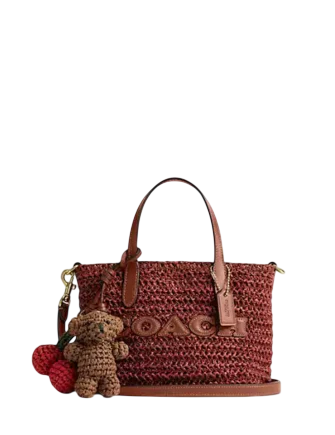 Coach City Mini Tote Bag With Charms Russet