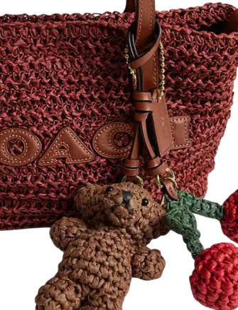 Coach City Mini Tote Bag With Charms Russet