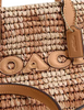 Coach City Mini Tote Bag With Gingham Print Tan