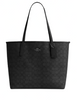 Coach City Tote Bag In Signature Canvas Charcoal Black