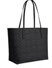 Coach City Tote Bag In Signature Canvas Charcoal Black