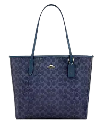 Coach City Tote Bag In Signature Canvas Dark Denim