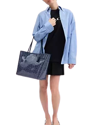 Coach City Tote Bag In Signature Canvas Dark Denim