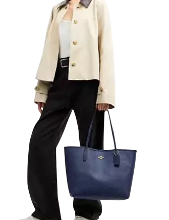 Coach City Tote Bag In Signature Canvas Navy