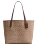 Coach City Tote Bag In Signature Canvas Tan Brown