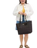 Coach City Tote Bag In Signature Canvas Walnut Black