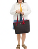 Coach City Tote Bag In Signature Canvas Walnut Bold Red