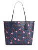 Coach City Tote Bag In Signature Canvas With Cherry Print Denim