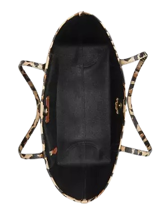 Coach City Tote Bag In Signature Canvas With Leopard Print Walnut 