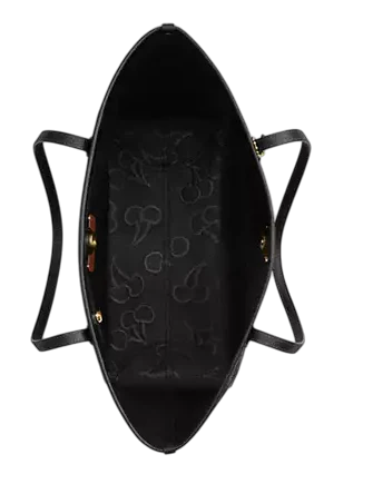 Coach City Tote Bag With Cherry Print Black