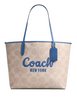 Coach City Tote Bag With Coach Graphic Sand Pacific Bright Mineral