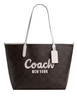 Coach City Tote Bag With Coach Graphic Walnut Chalk