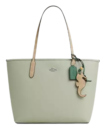 Coach City Tote Bag With Seahorse Charm