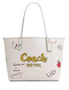 Coach City Tote Bag With Sketch Print Chalk