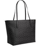 Coach City Tote In Signature Canvas With Halloween Graphic Charcoal Black