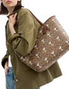 Coach Coach X Peanuts City Tote Bag In Signature Canvas With Snoopy Print  Tan Brown 