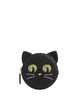 Coach Coin Case With Halloween Cat Black