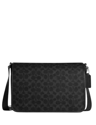 Coach Colby Messenger Bag 32 In Signature Canvas Black