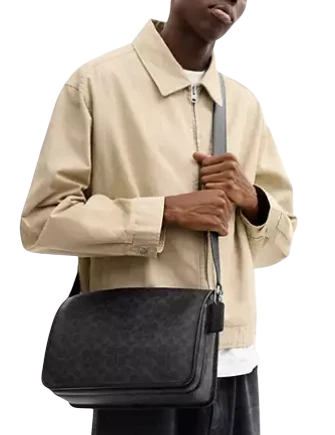 Coach Colby Messenger Bag 32 In Signature Canvas Black
